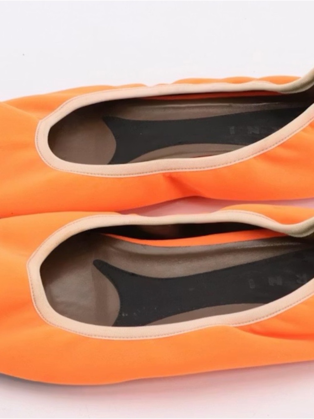 Marni Orange Open-Toe Ballet Flats - Picture 3 of 5